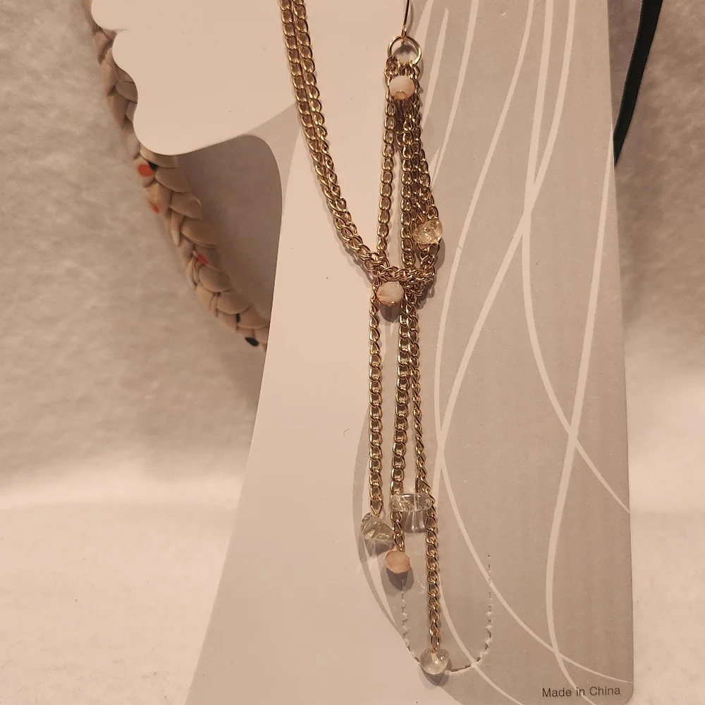 Bohemian Braided Headband with Feather, Chain and Matching Earring Standout Look
